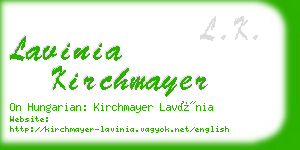 lavinia kirchmayer business card